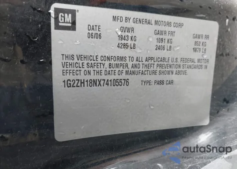 2007 Pontiac G6 Gt from USA, damaged, VIN 1G2ZH18NX74105576